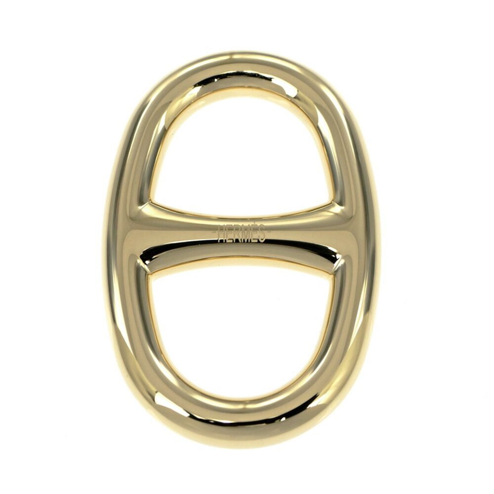 Hermes Scarf Ring Chaine D'ancre Permanent Brass Gold Color