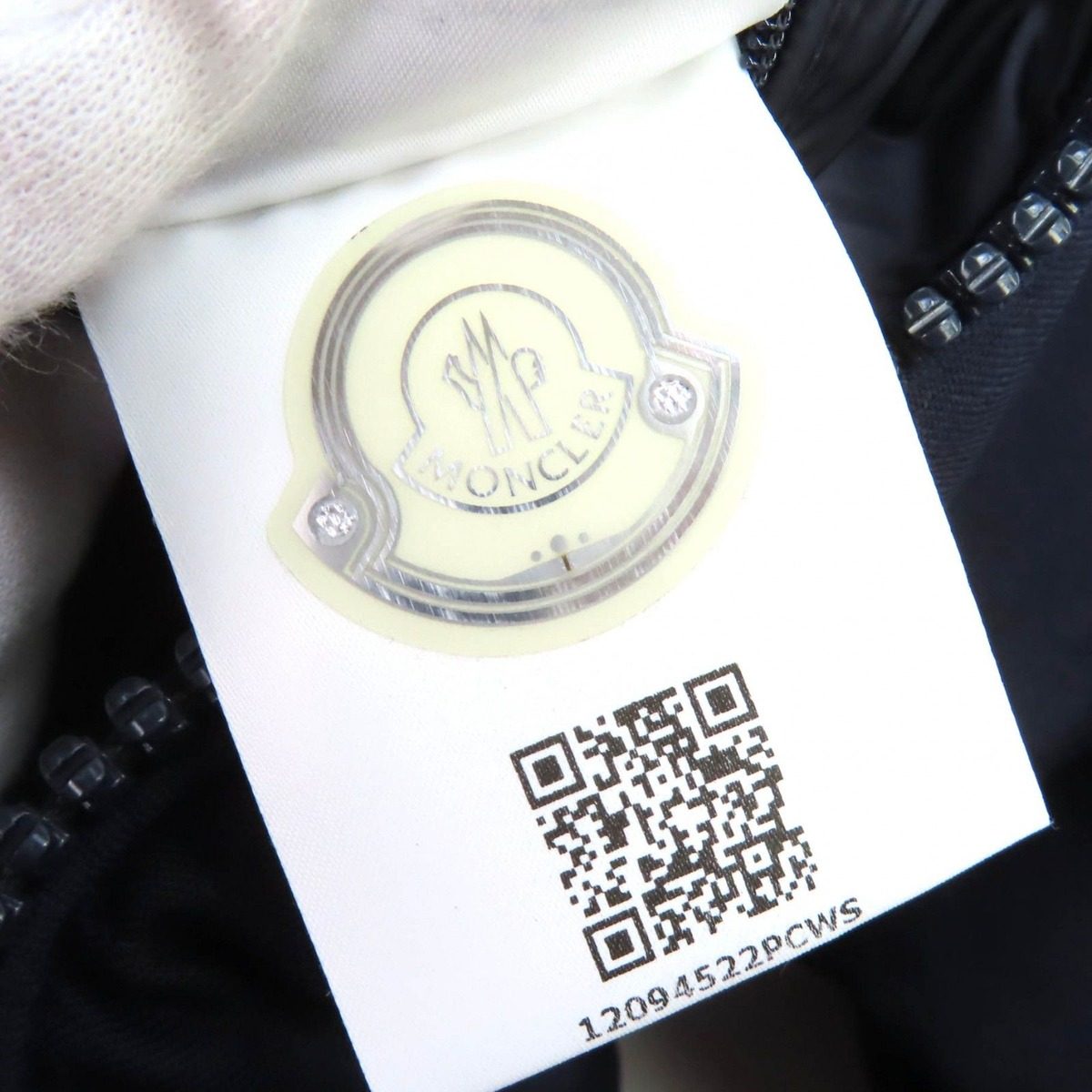 Moncler Montgenevre Wool Logo Patch Hooded Down Jacket Navy 1 Hanger — view 12