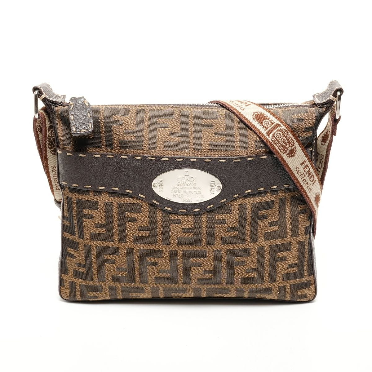 Fendi Shoulder Bag Zucca Canvas