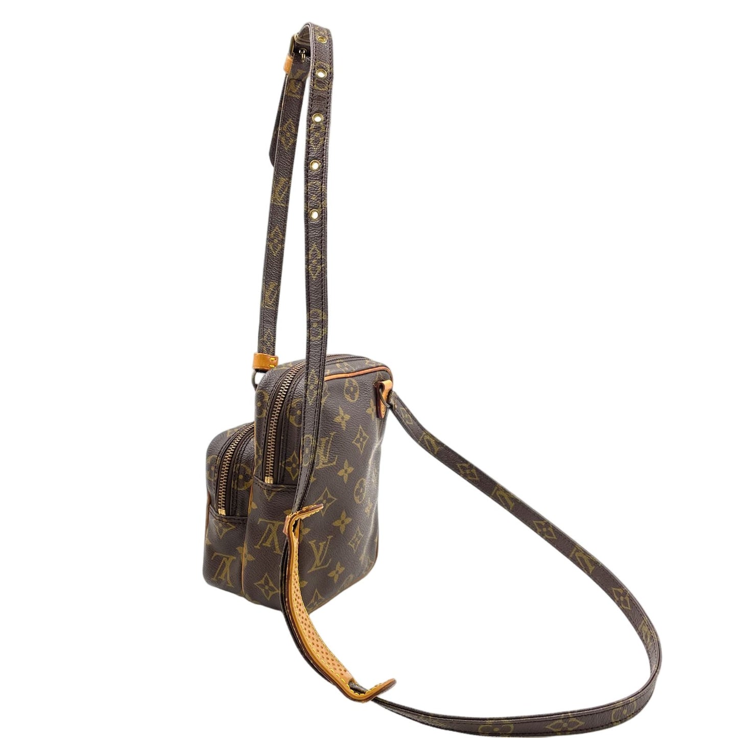 Louis Vuitton Mini Amazon Monogram Leather Brown Shoulder Bag Gold — view 2