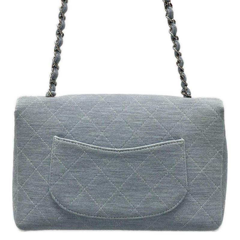 Chanel Shoulder Bag Single Flap Matelasse Light Blue Chain Shoulder/silver