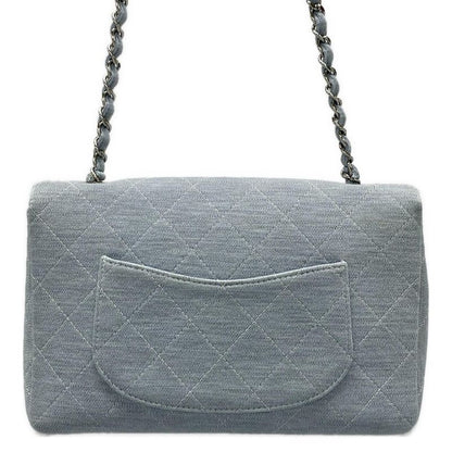 Chanel Shoulder Bag Single Flap Matelasse Light Blue Chain Shoulder/silver