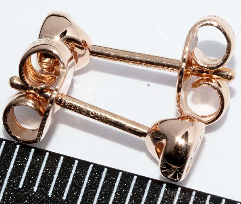 Tiffany & Co Earrings 18K Pink Gold Diamond 014ct Elsa Peretti By-the-yard