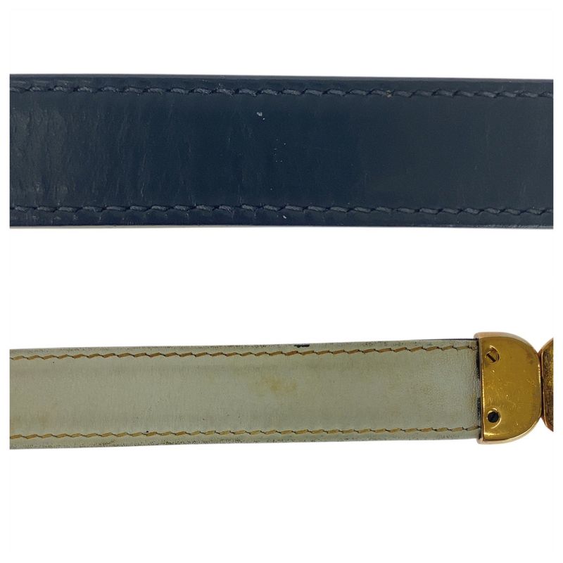 Gucci Vintage Interlocking Old Gucci 70cm (2756in)28" Navy 037 084 0054 Belt
