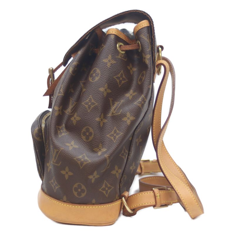 Louis Vuitton 01 M51137 Monogram Montsourispm Backpack Daypack Mini Size Brown