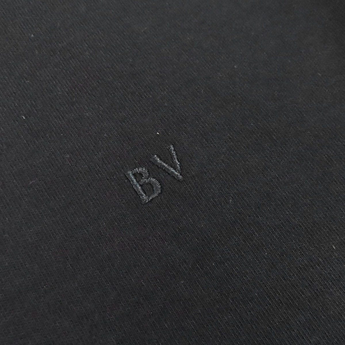 Bottega Veneta Cotton 100% Logo Embroidery High Neck Long Sleeve Top Dark Navy — view 4