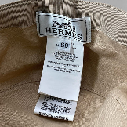 Hermes Fred Sangle Logo Hat Bucket Hat 60 Ivory — view 8
