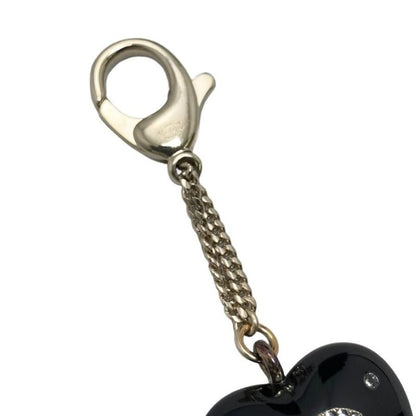Chanel Key Holder Heart Charm Coco Mark Stone Black 2022aw Chanel