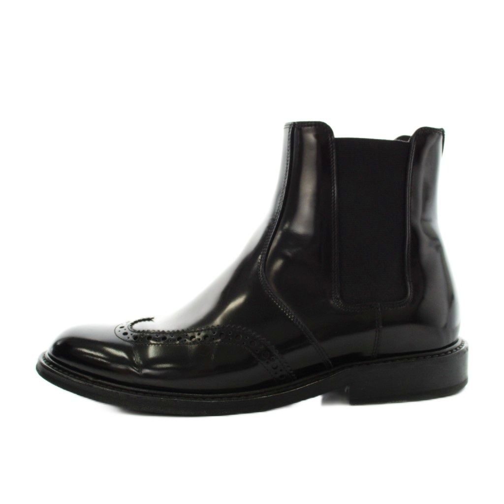 Saint Laurent Paris Chelsea Boots Side Gore Short Leather 37 Black