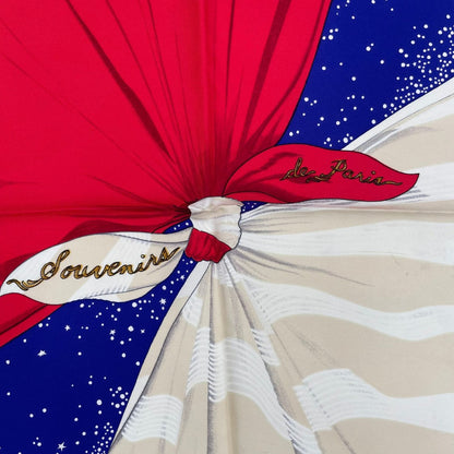 Hermes Scarf Silk Carre 90 Souvenirs de Paris Memories of Eiffel Tower — view 6