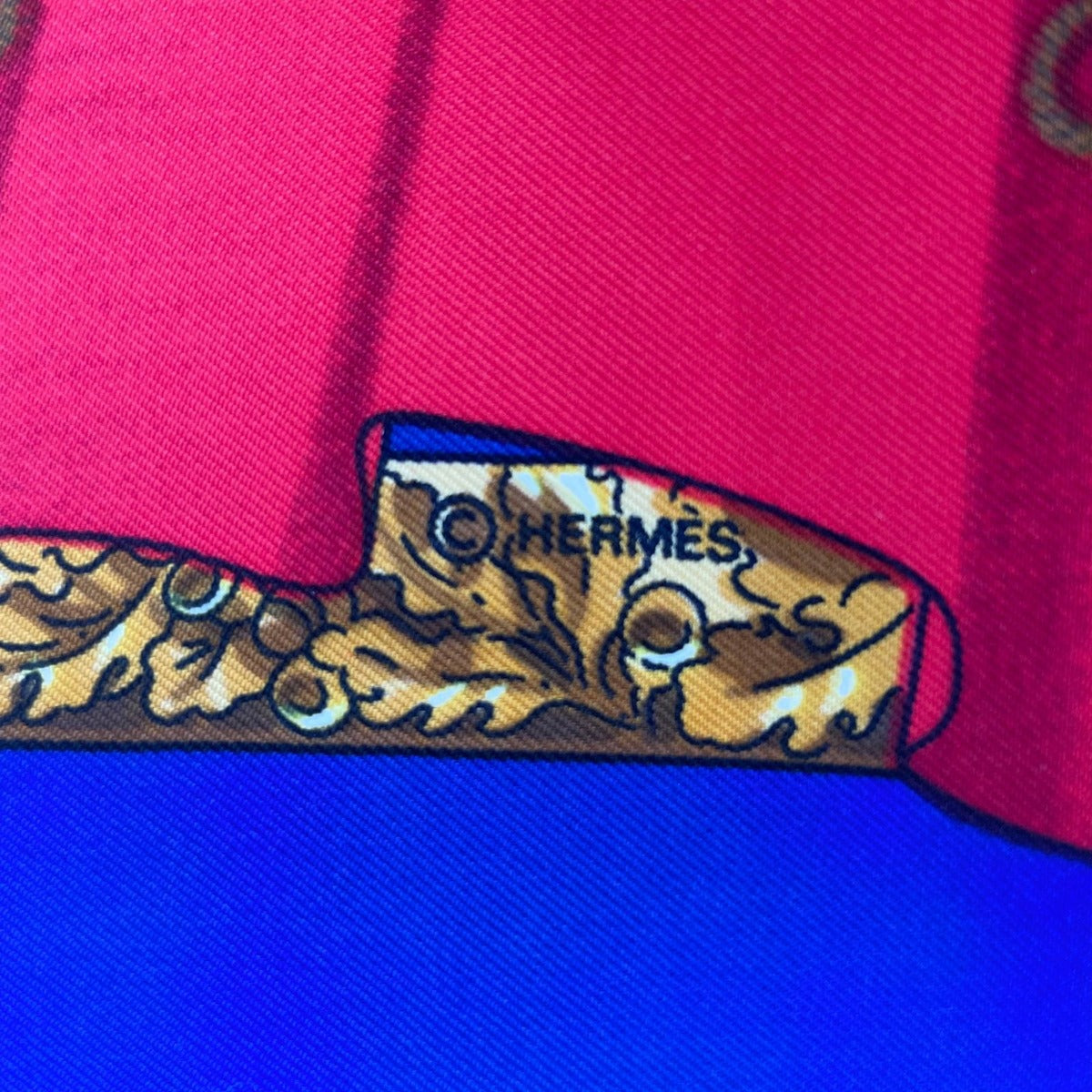 Hermes Scarf Silk Carre 90 Souvenirs de Paris Memories of Eiffel Tower — view 9