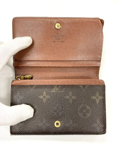 Louis Vuitton Monogram Porte Monet Vieux Trésor Fold Wallet L-shape Zipper