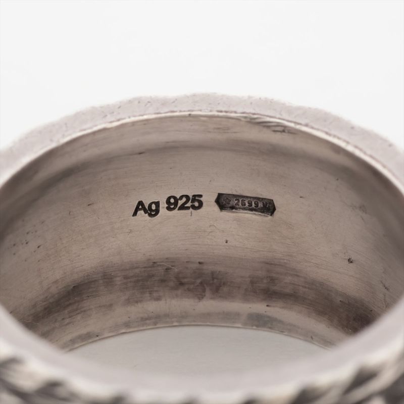 Gucci Taiga - Head Arabesque Garden Silver Ring #8 Made In Italy