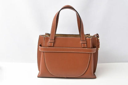 Loewe Handbag Gate Top Handle Mini Shoulder Bag 2way Loewe Bag Leather Brown