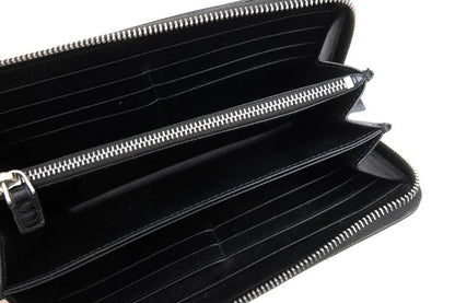 Prada Long Wallet Ladies Women Leather Genuine Black 2ml317 Portafoglio Lampo