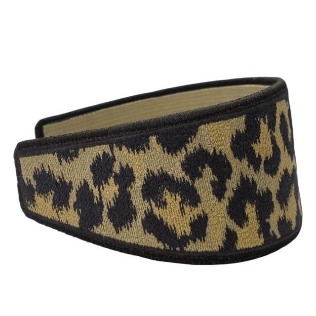 Christian DIOR Oblique Catsuit Headband Hair Accessory Leopard Brown Canvas