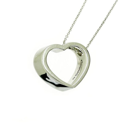 Tiffany & Co Silver Geometric Heart Necklace 4.3g 925 Engraved 396417 Necklace