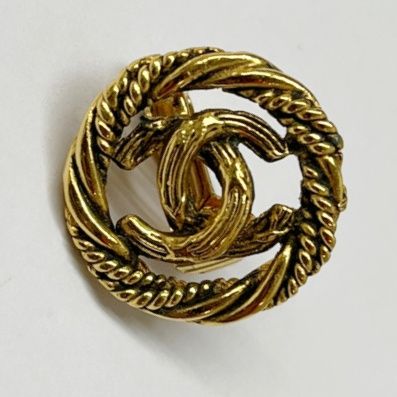 Chanel Earring Cocomark Vintage Round Plated Cocomark Old Product