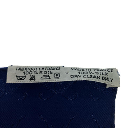 Hermes Scarf Carre90 Key to Freedom Lacledeschamps Blue