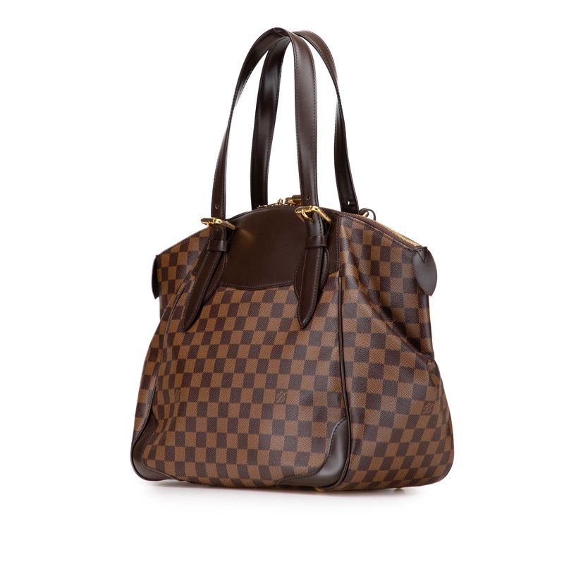 Louis Vuitton Damier Verona GM Shoulder Bag Tote Bag N41119 Brown PVC Leather