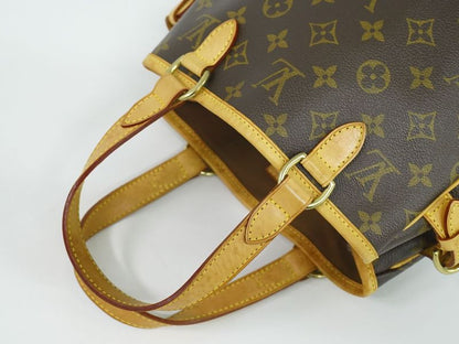 Authentic Louis Vuitton LV Batignolles Monogram Tote Handbag Brown M51156