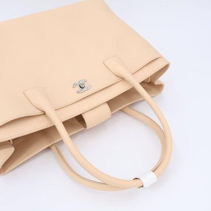 Chanel Executive Tote 2WAY Beige Gold Hardware Women's Caviar Skin Tote Bag