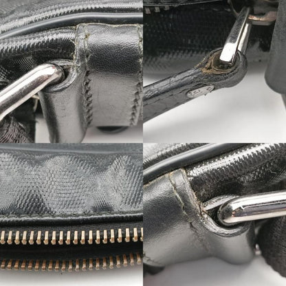 Guccigg Imprime Messenger Black PVC Coated Canvas 201448 I7043190