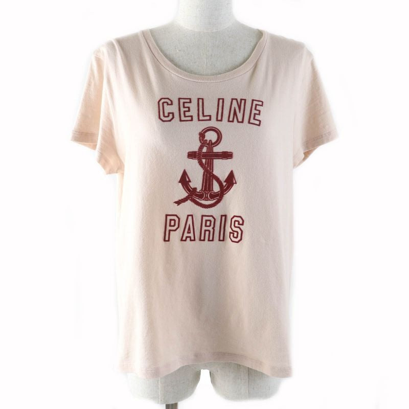 Celine 21 SS 2 L 100% Cotton Anchor Logo Crew Neck Short Sleeve T-Shirt
