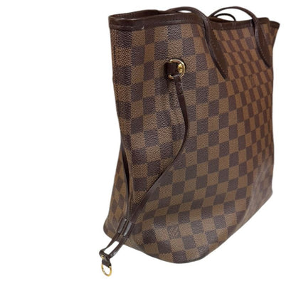 Louis Vuitton Neverfull MM Damier Tote Bag Damier Canvas N51105 Brown Women