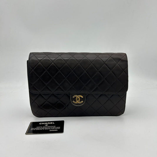 Chanel Quilted Push Lock Chain Shoulder Bag