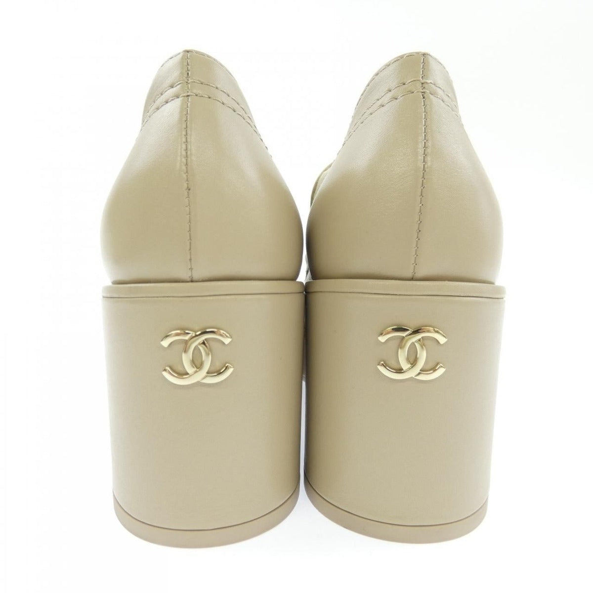 Chanel Loafers Shoes Lambskin Beige — view 5