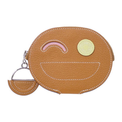 Hermes In The Loop Wink Coin Case Leather Caramel Mauve Brown