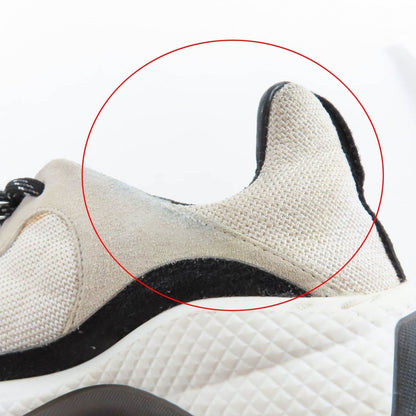 Chanel CC Logo Leather Lace Up Mesh Sneakers Off White 41 — view 13