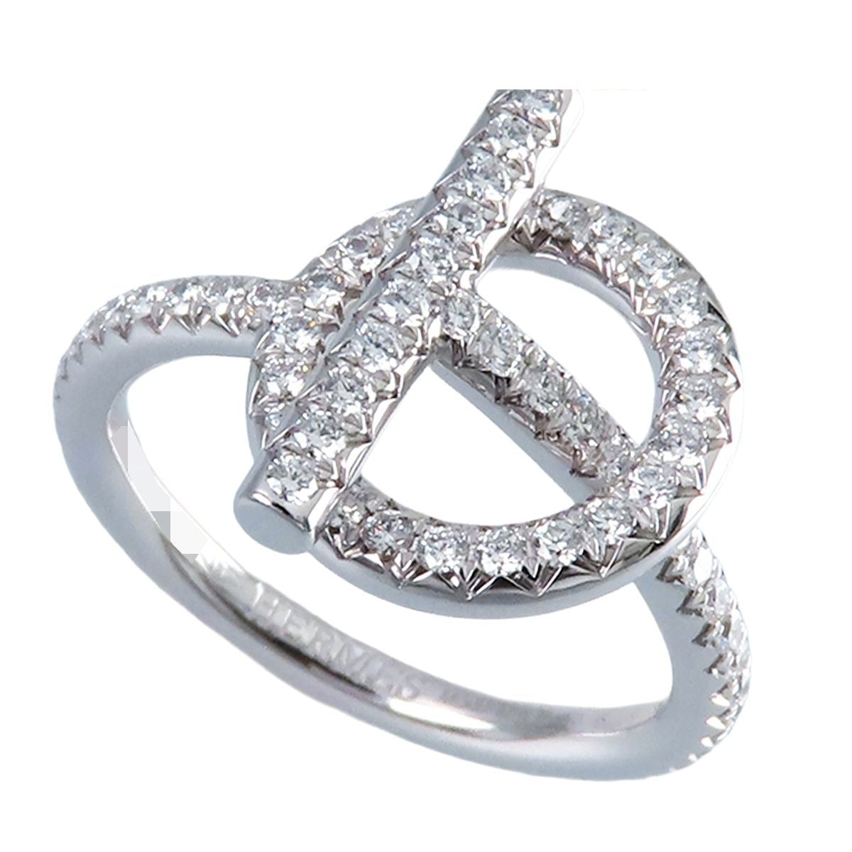 Hermes Echappee Ring White Gold 18K Diamond PM 50