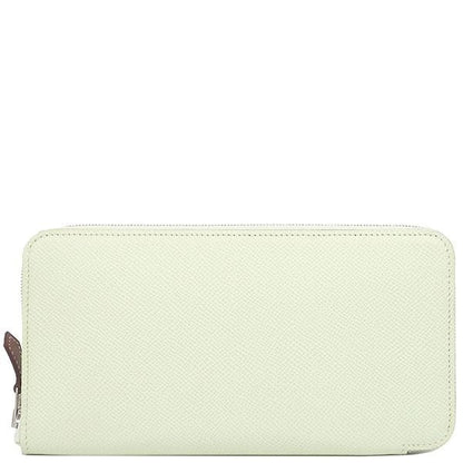 Hermes Long Azap Silk Inn Veau Epsom Vert Fizz Silver Hardware