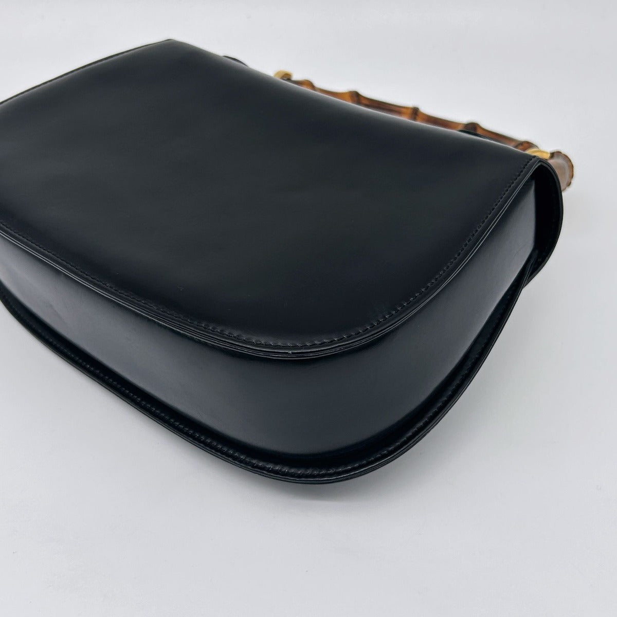 Gucci Bamboo Mini Shoulder Bag 2-Way Calf Leather Black Gold — view 7