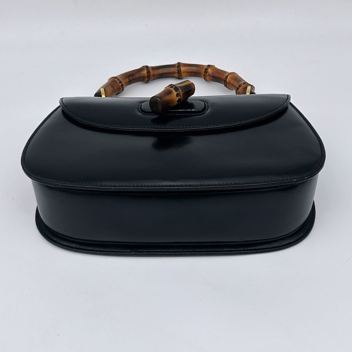 Gucci Bamboo Mini Shoulder Bag 2-Way Calf Leather Black Gold — view 8