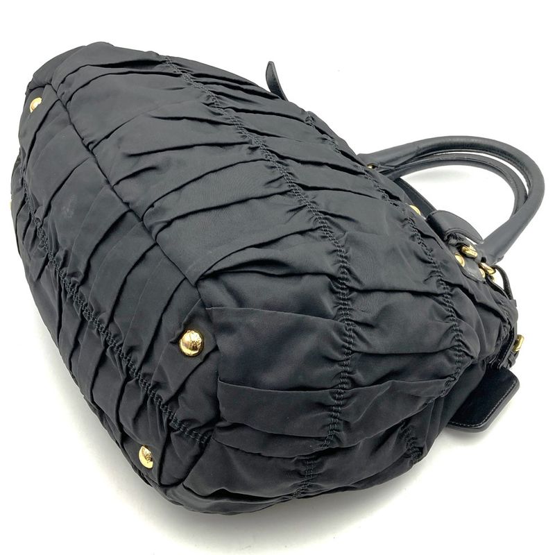 Prada Handbag Tote Shoulder Bag 2way Nylon Black Women