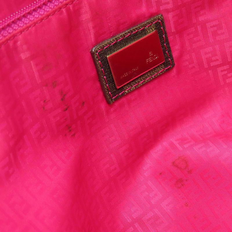 Fendi Zucca Pattern Tote Bag Leather Women