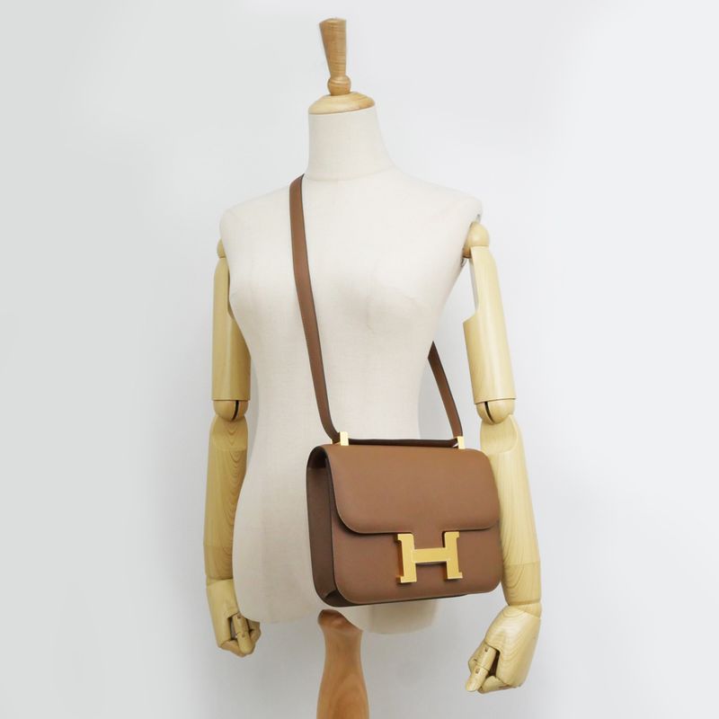 Hermes Constance 24 Milloire Arzan Epson W Engraved Leather Brown