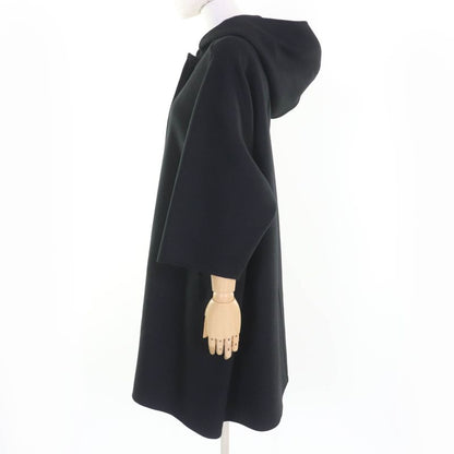 Christian DIOR 010m41a1116 Wool Rabbit Hooded Coat Black 40 Made In Italy