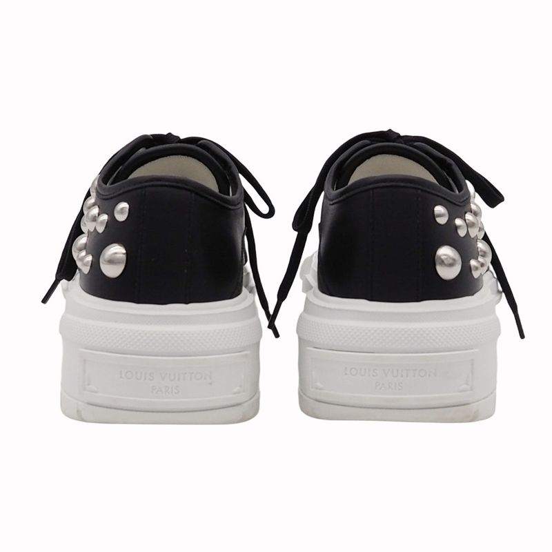 Louis Vuitton LV X Yk LV Squad Line Sneakers Shoes Women's Yayoi Kusama Black