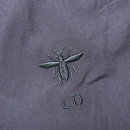 Dior Homme Asymmetric Shirt Cotton Poplin Bee Embroidery Long Sleeves Black