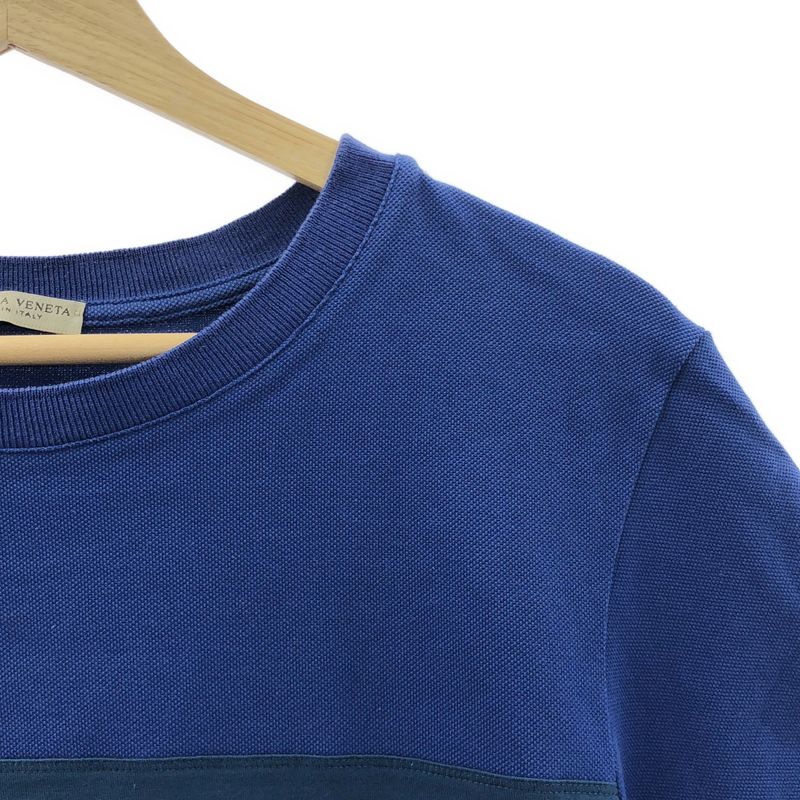 Bottega Veneta Cotton Bicolor Crew Neck T-shirt - 46 - Blue - Mens