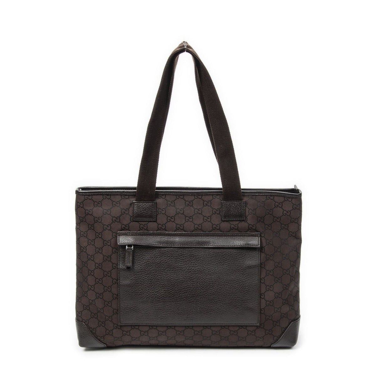 Gucci Medium Front Pocket Dark Brown GG Nylon Canvas