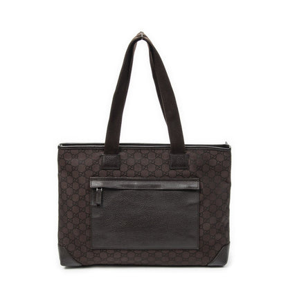 Gucci Medium Front Pocket Dark Brown GG Nylon Canvas