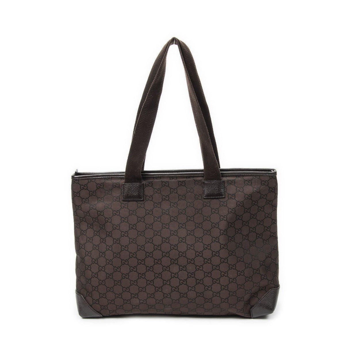 Gucci Medium Front Pocket Dark Brown GG Nylon Canvas — view 5