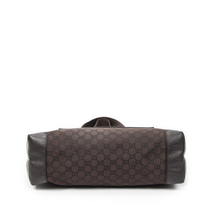 Gucci Medium Front Pocket Dark Brown GG Nylon Canvas — view 6