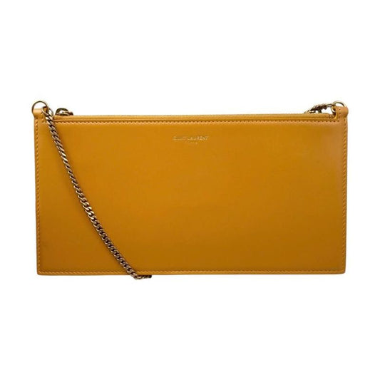 Saint Laurent Shoulder Bag Chain Logo Orange Gold Hardware Saint Laurent