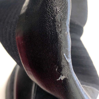 Fendi 17aw Knee-High Long Knit Boots Black 37